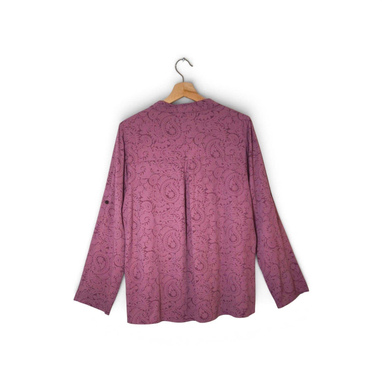 Blusa Manga Larga de Escote en V - Tono Malva/Morado — foto 2