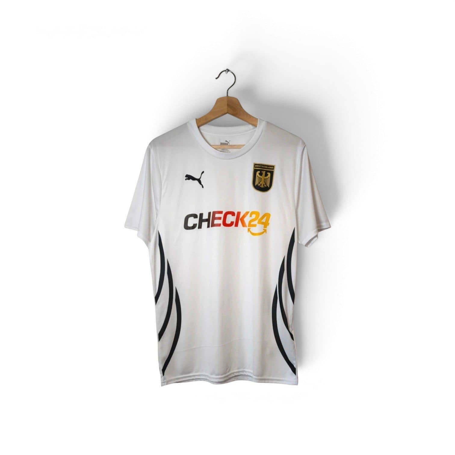 Camiseta de Fútbol Alemania Check24 - Blanco y Negro