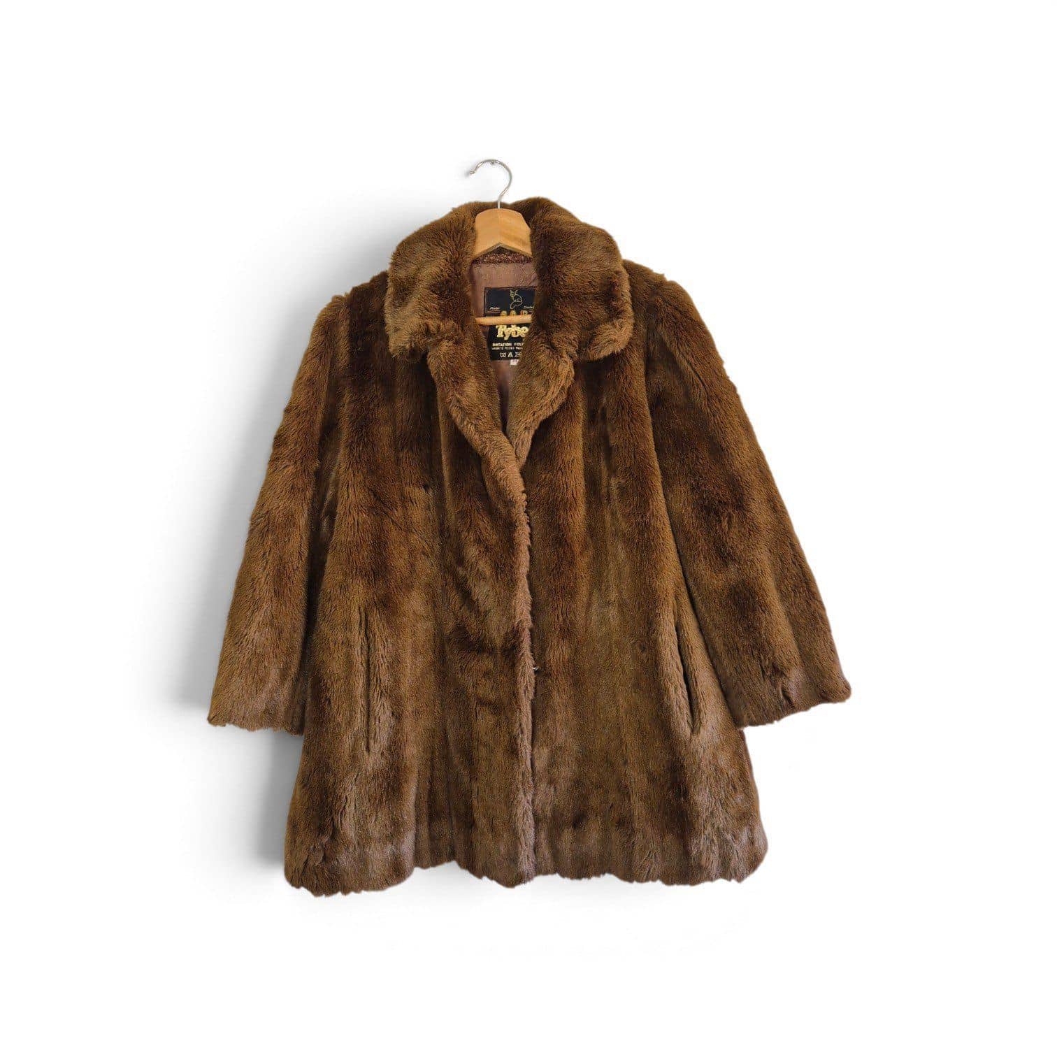 Chaquetón Sintético de Pelo Marrón